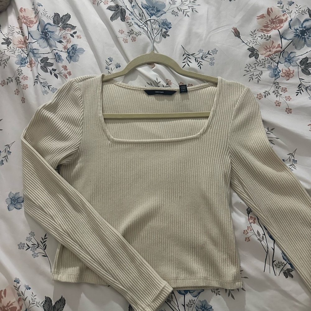 Vero Moda Green Puff Sleeve Crop Blouse